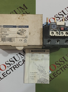 TELEMECANIQUELRD3361热载继电器范围55-70AMP免费快速送货