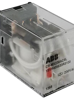 议价原装ABB带灯型插拔式继电器  CR-MX024AC4L    AC24V