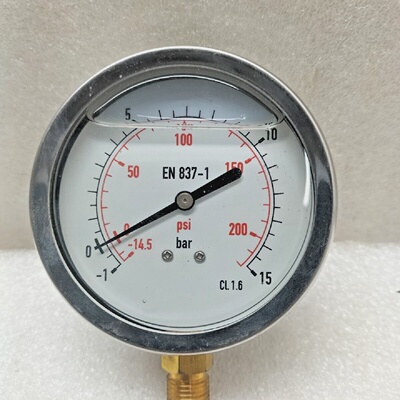 EN 8371 Industrie Compos Pression Jauge Classe 1.6 1 15 Barr