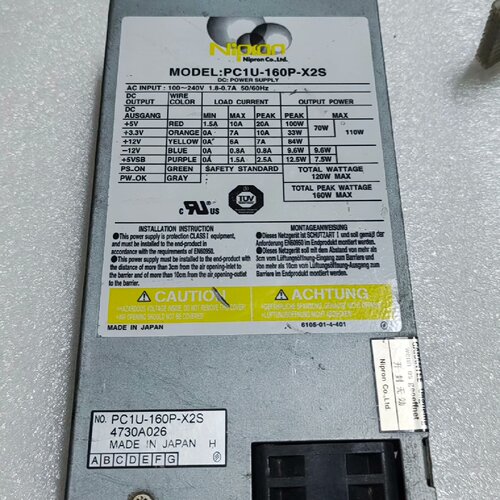 【询价】PC1U-160P-X2S工控主机电源 成色如图 测试正