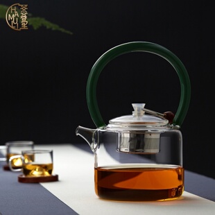 耐高温玻璃茶壶家用提梁烧水壶普洱黑茶小青柑煮茶器电陶炉煮茶壶