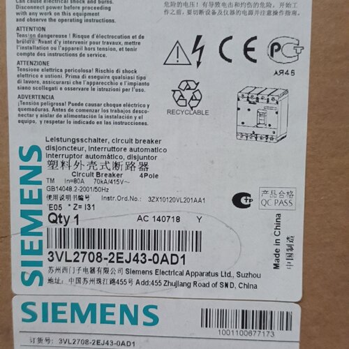 询价-断路器3VL27052EJ430AB1