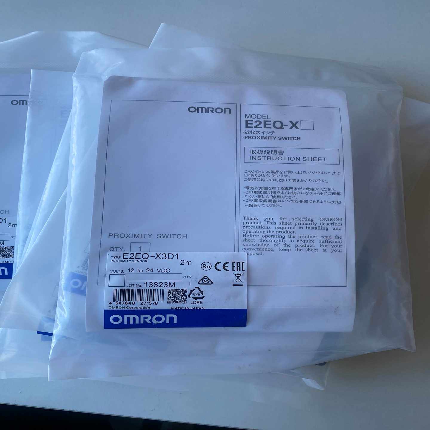 Omron 接近开关 E2EQ-X3D1 未拆封（佳毅工控）