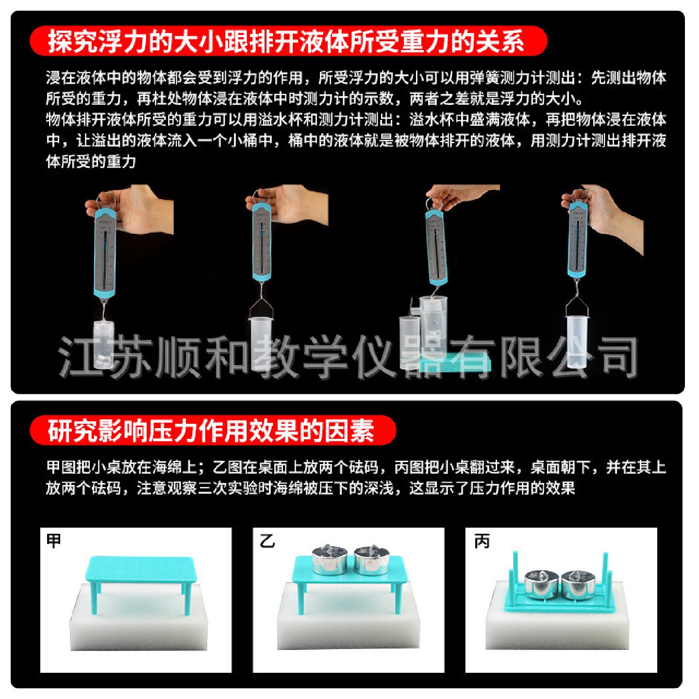 初中物理力学实验盒器材箱大气压液体压强浮力滑轮天平摩擦力实验