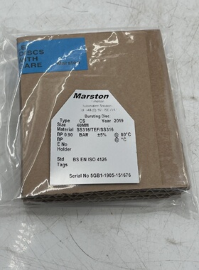 MARSTON CS SERIES BURSTING DISC SS316TEFSS316 BP. 0.90 40MM