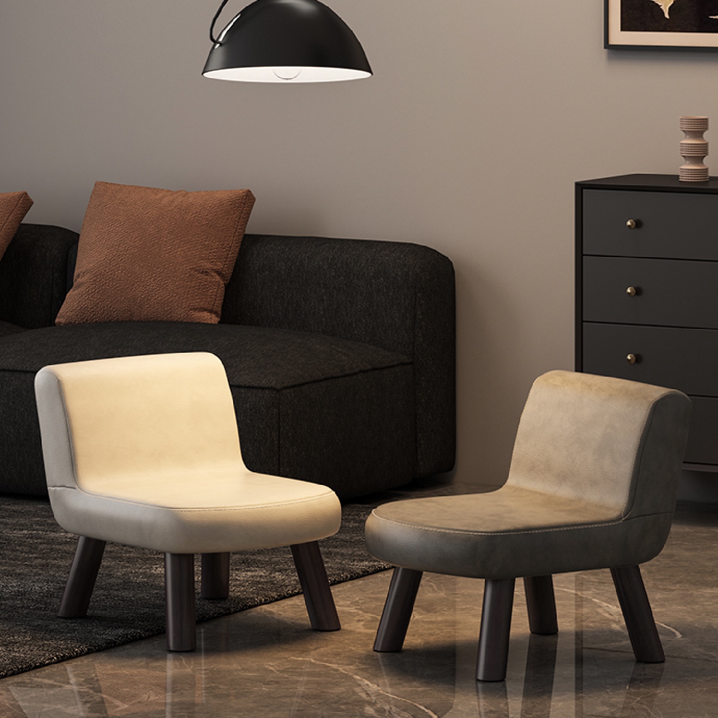 感凳子家用靠背小椅子成人板凳儿童矮凳门口换鞋凳客厅茶几素