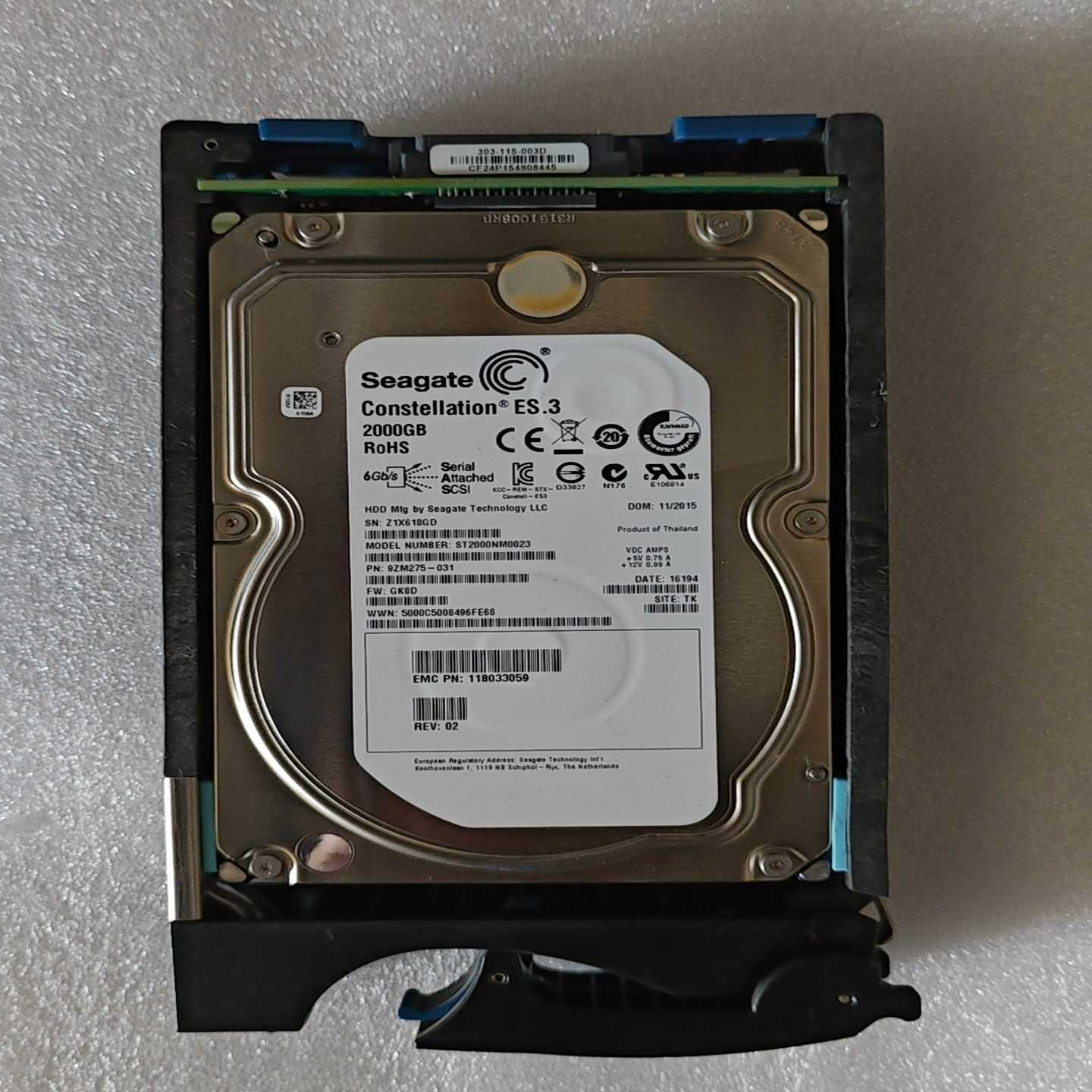 希捷2T硬盘ST2000NM0023，实图拍摄--议价商品