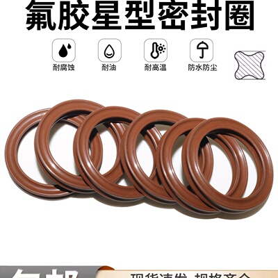 氟胶星型圈X型圈 线径6.99内径34.3/37.5/40.6/43.8-658.88密封圈
