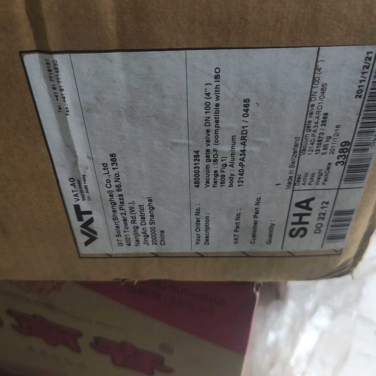 vat插板阀仅试机一次成色如图询价