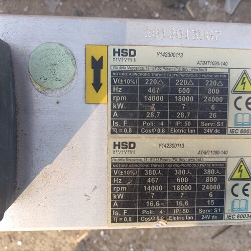 【询价】HSD-AT/MT1090-140,主轴电机成色如图，联