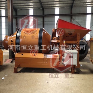 固定斗混凝土搅拌机免基础可以移动搅拌车可拖行混凝土搅拌车