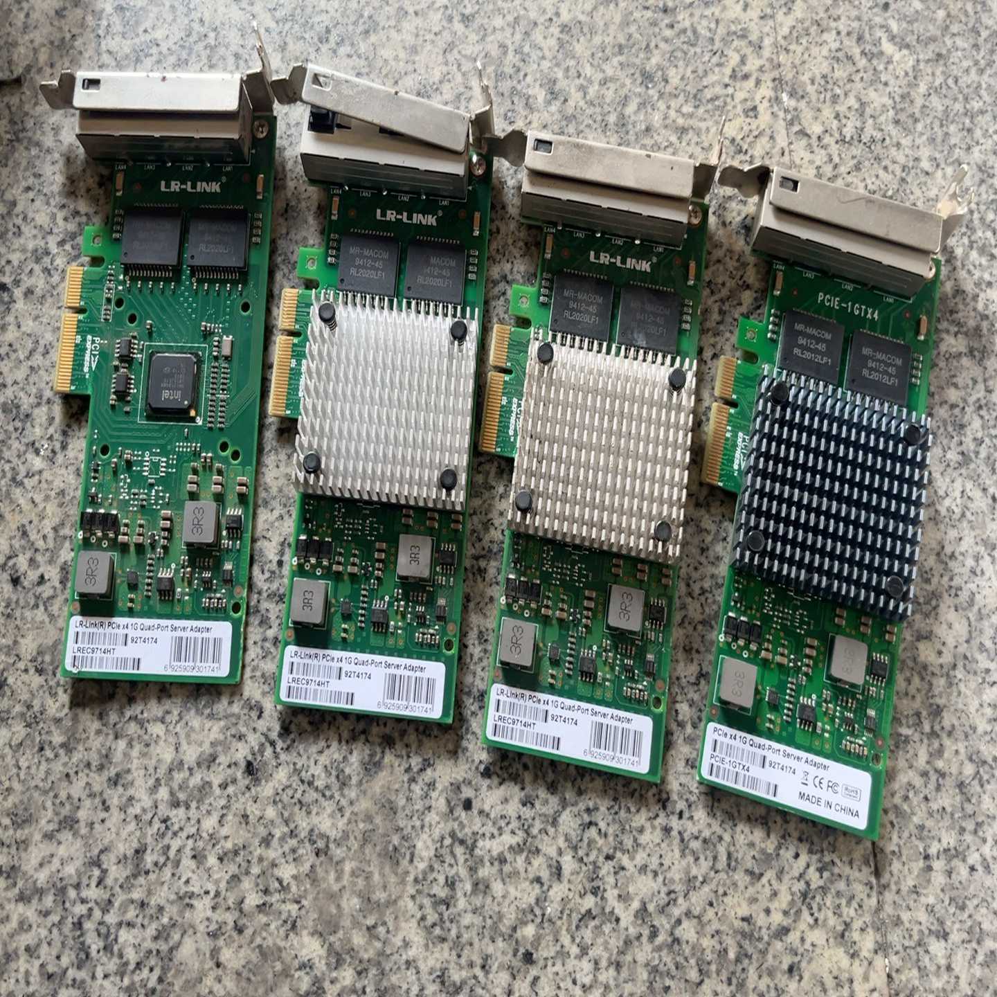 四口网卡8张！片！PCIE-1GTX4（1张）、LRE