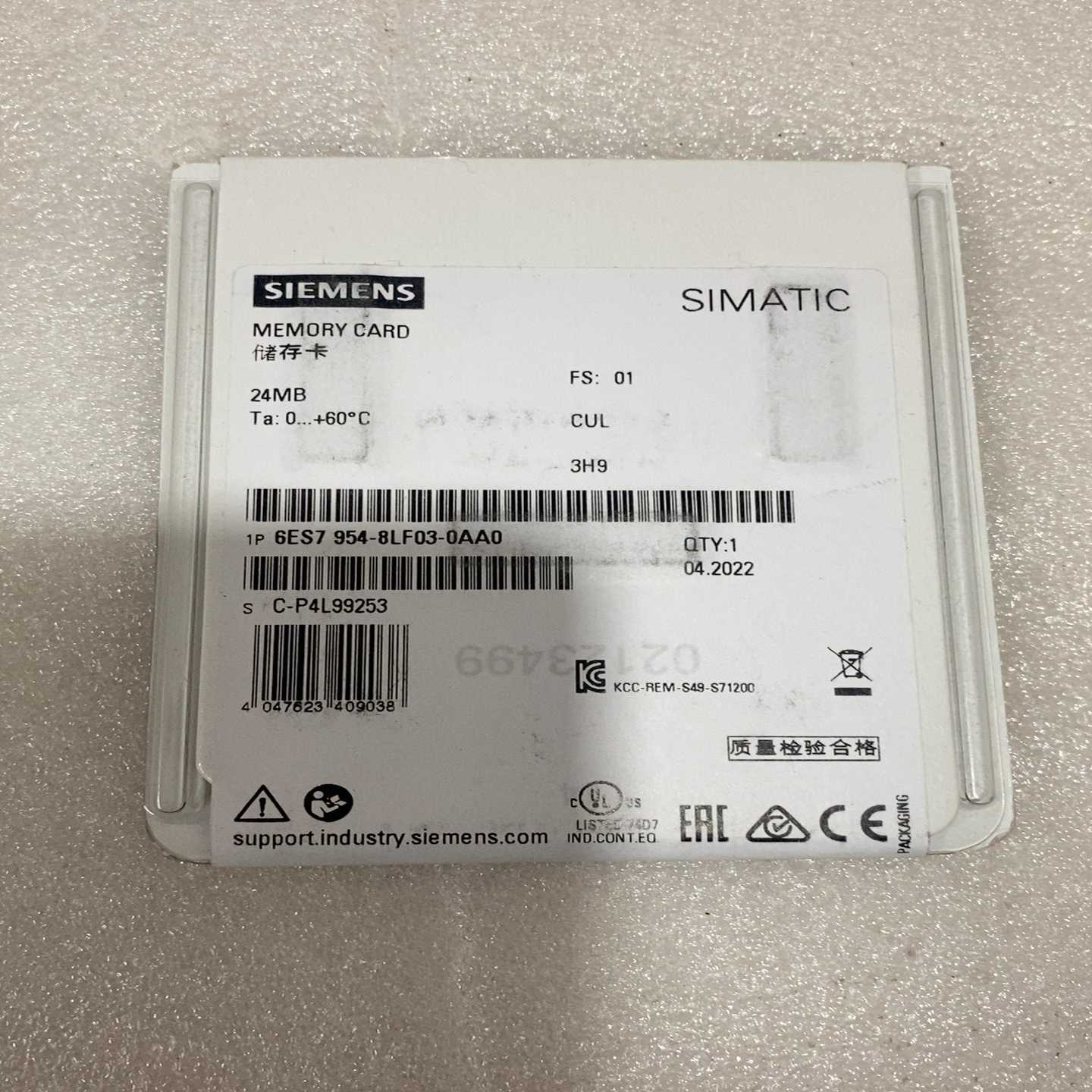 西门子储存卡，型号6ES7954-8LF03-0AA0，全