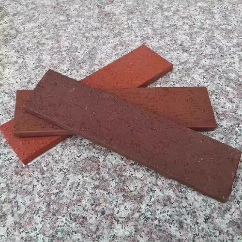陶土劈开砖红砖拉毛面灰色砖别墅乡村农村自建房外墙砖小红砖6x24