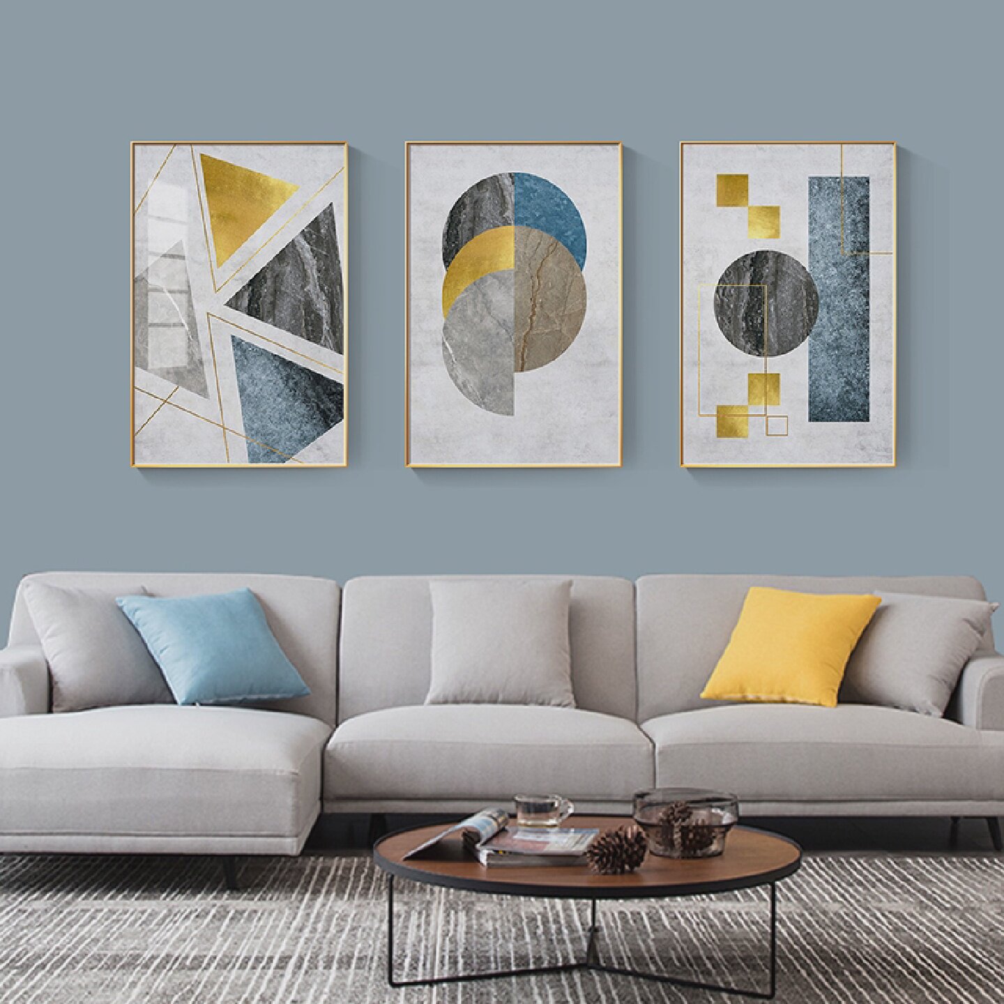 抽象几何图形装饰画餐厅玄关主卧室床头背景墙画挂画客厅沙发现代