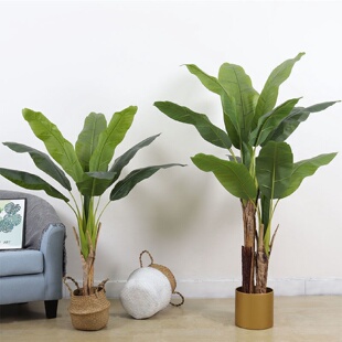 饰落地盆景客厅仿真香蕉树 仿真植物芭蕉树大型绿植假盆栽室内装