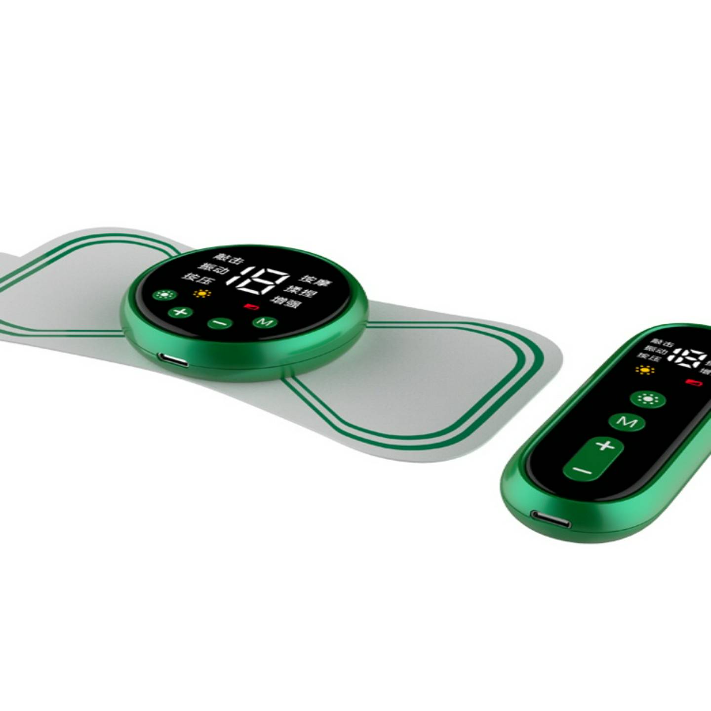 ems智能遥控按摩器加热颈椎按摩器充电脉冲按摩仪肩颈手腿按摩贴