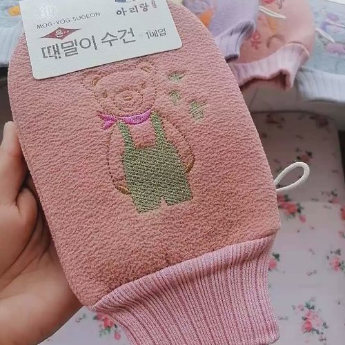 细沙搓澡巾可爱沐浴洗澡巾神器手套个人卡通搓背巾清洁不疼时尚