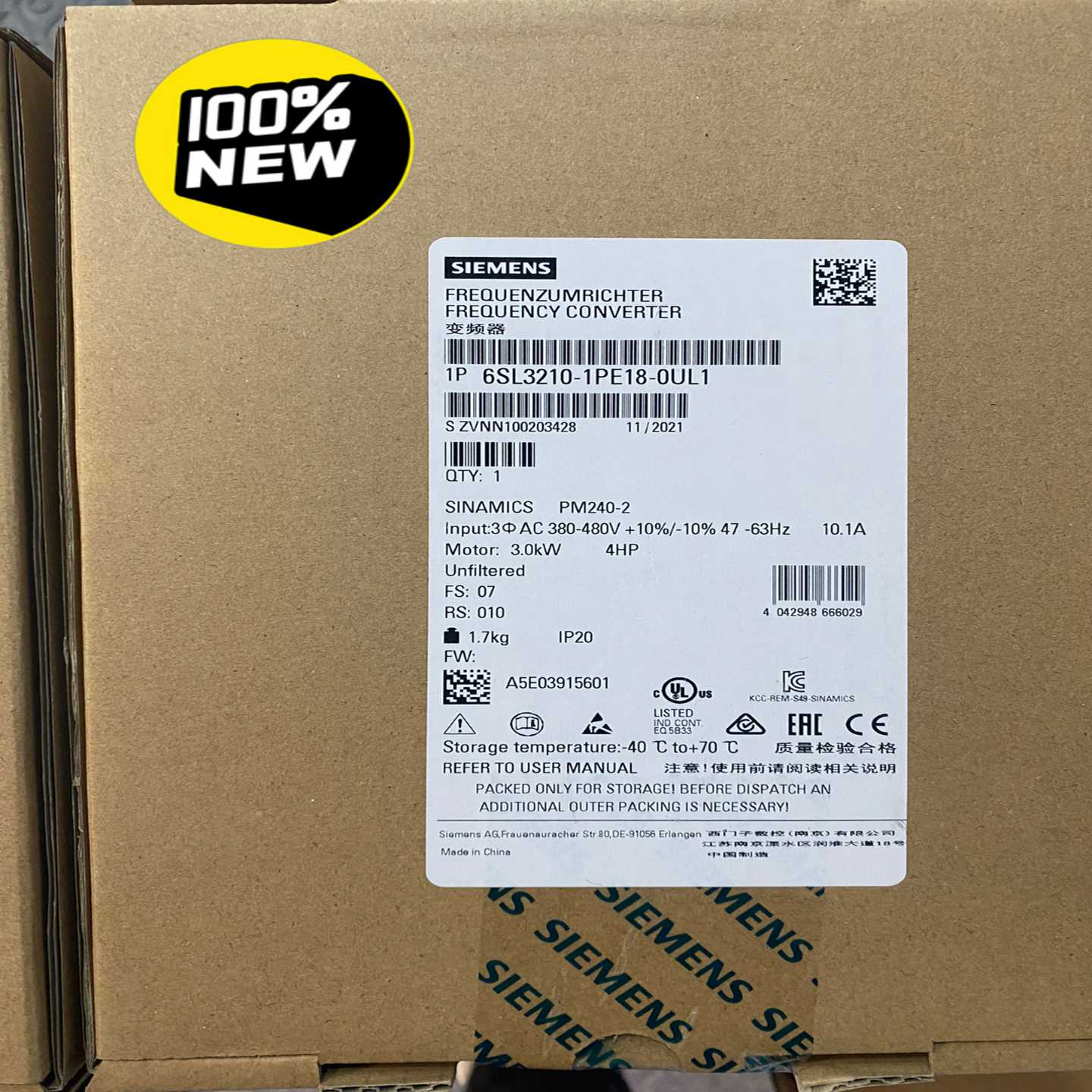 1P 6SL3210-1PE18-0UL1G120功率~询价