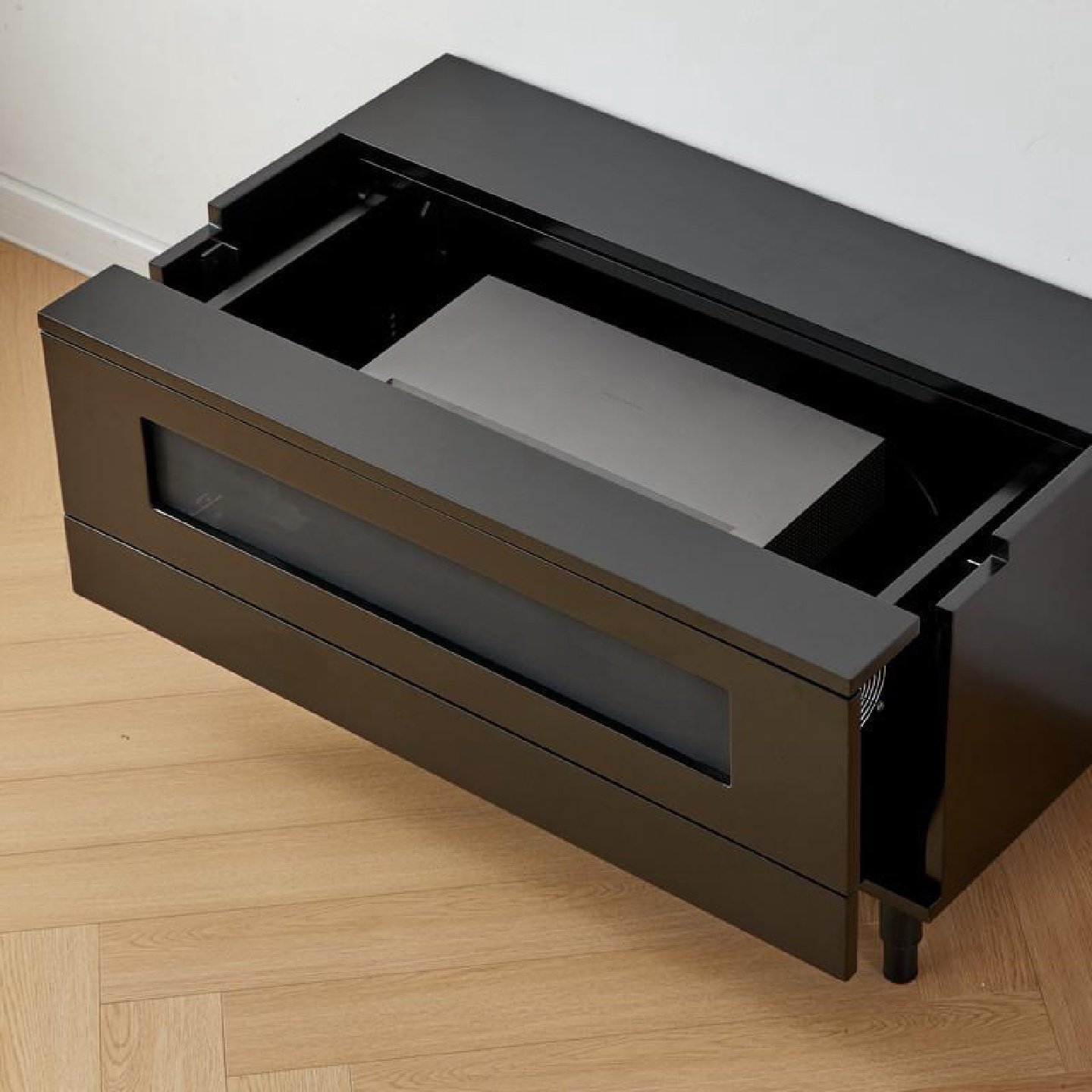 激光投影仪电视机柜实木自动联动伸缩台卧室办公