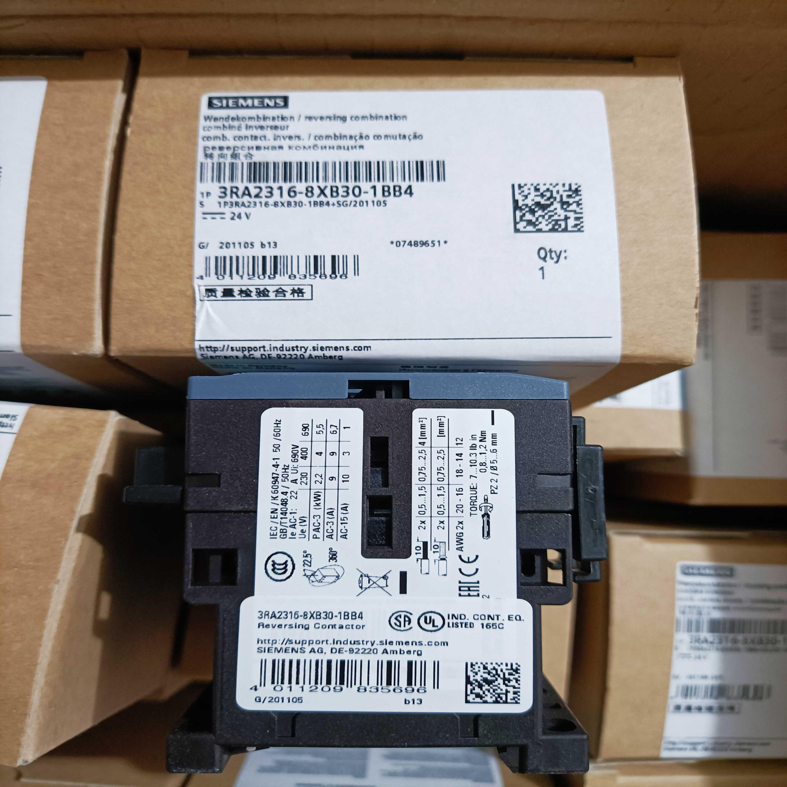 3RA2316-8XB30-1BB4西门子转向组合接触器全新原装正品现货包邮
