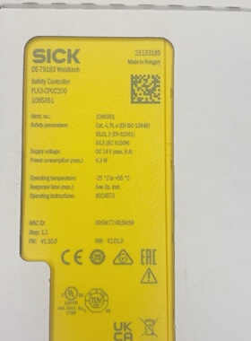 溢价-SICK西克安全控制器FLX3CPUC200匈牙利进