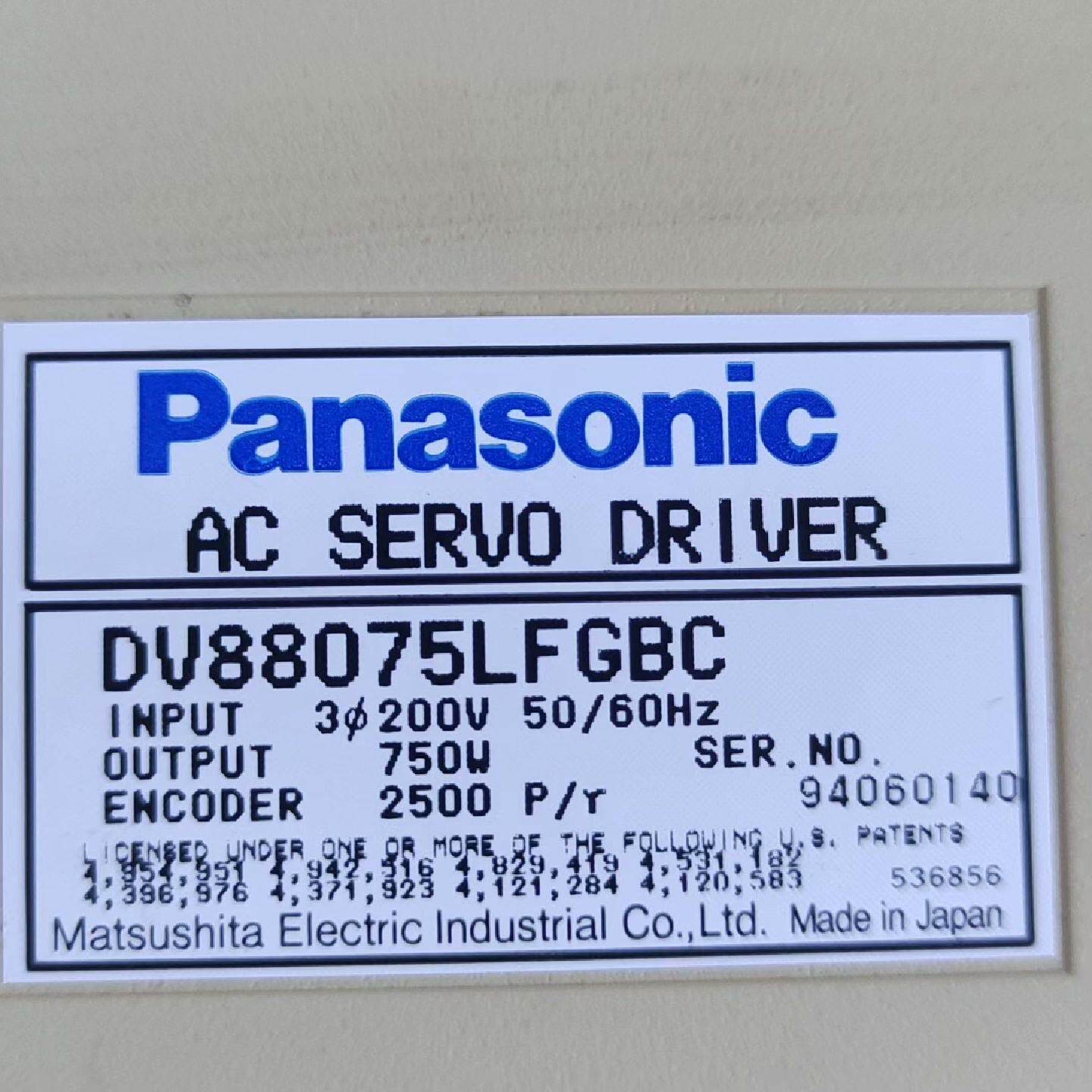 议价Panasonic DV88075LFGBC 松下伺服器--议价商品