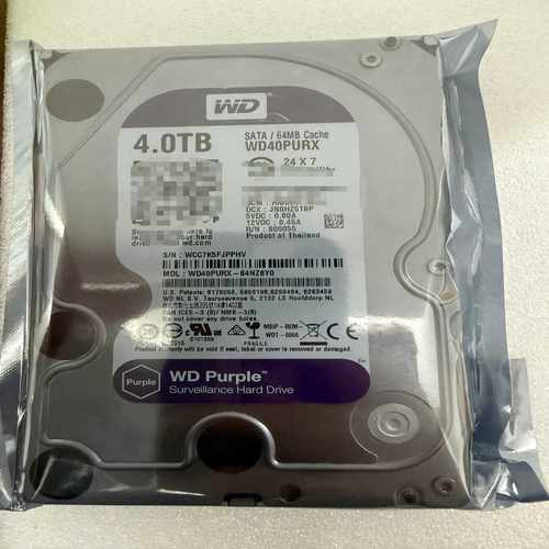 西数4T紫盘WD40PURX3.5寸SATA接口64M-议价