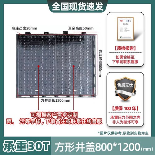 球墨铸铁井盖圆形市政下水道盖板污雨水井盖方形窨井盖电力沙井盖