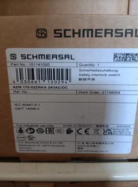 AZM170-02ZRKA24VAC/DC施迈赛安全开关全新原装现货包邮