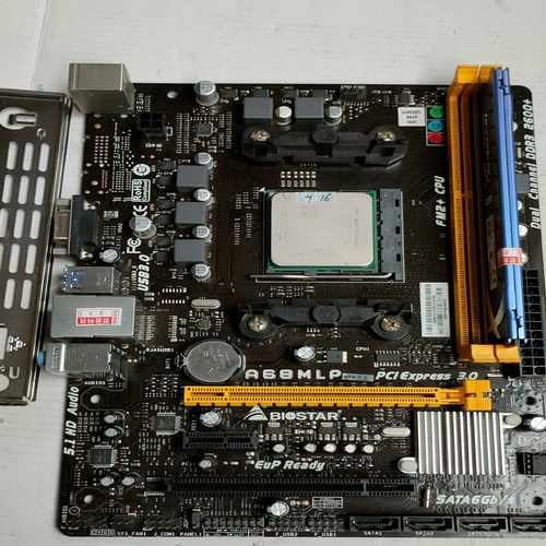 议价拆机A68主板+A4-6300Cpu+4g内存套装，详情见图
