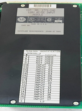 ALLENBRADLEYAC/DC输入模块1771-IAD120V17英寸