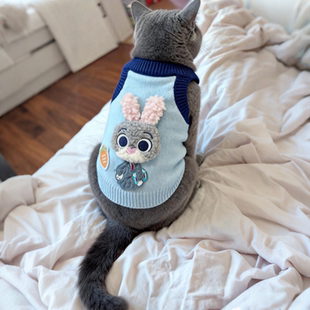 尼克狐狗狗衣服疯狂动物城朱迪小型犬猫咪保暖毛衣宠物可爱冬装