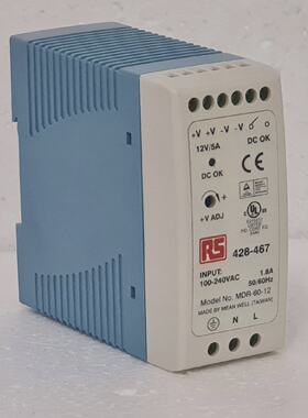 MEAN WELL MDR6012 60W Single Output Industrial DIN Rail Powe