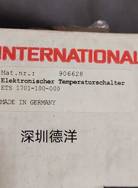 议价HYDAC温度感测器ETS 1701-100-Y00 906628贺德克原装正品现货