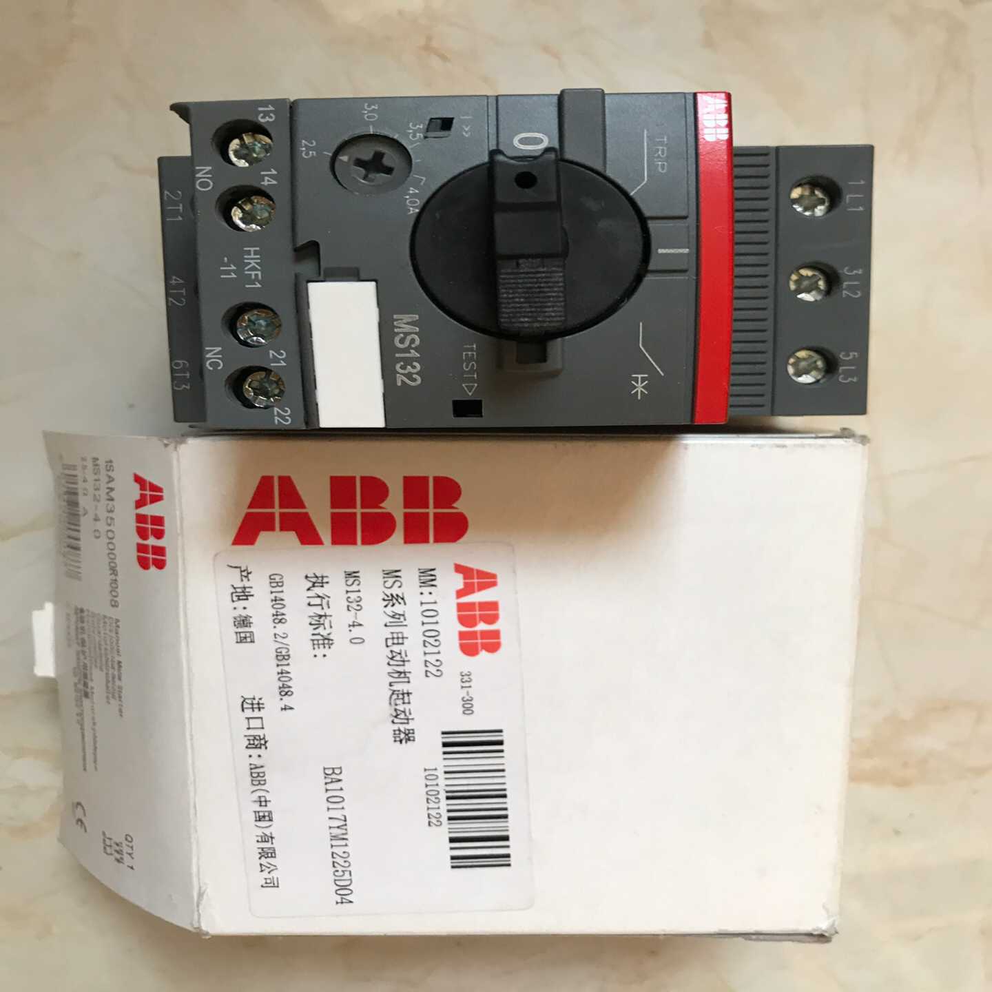 ABB断路器MS132  2.5-4A 马达保护器 电动机启~询价