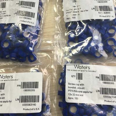 议价Waters样品瓶盖  186000305 预切割 pre-slit septa 原装促销