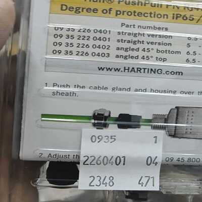 询价~HARTING，浩亭连接器09352260401网络