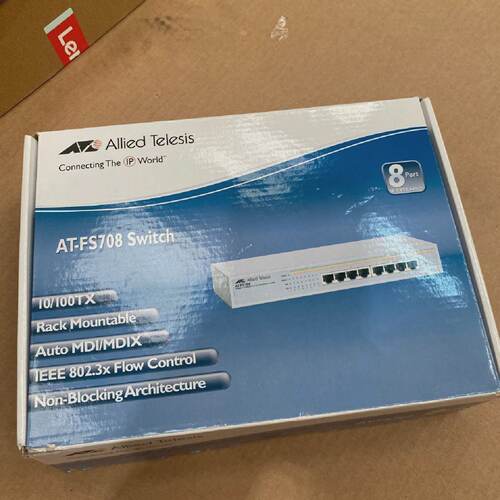 ALLIED TELESIS Box ATFS708POE10 8PORT 10100BTX Plus 1 SFP Po