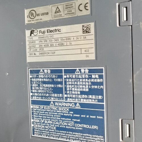 富士驱动器RYH401F5一VV2，成色如图400W，有5个议价