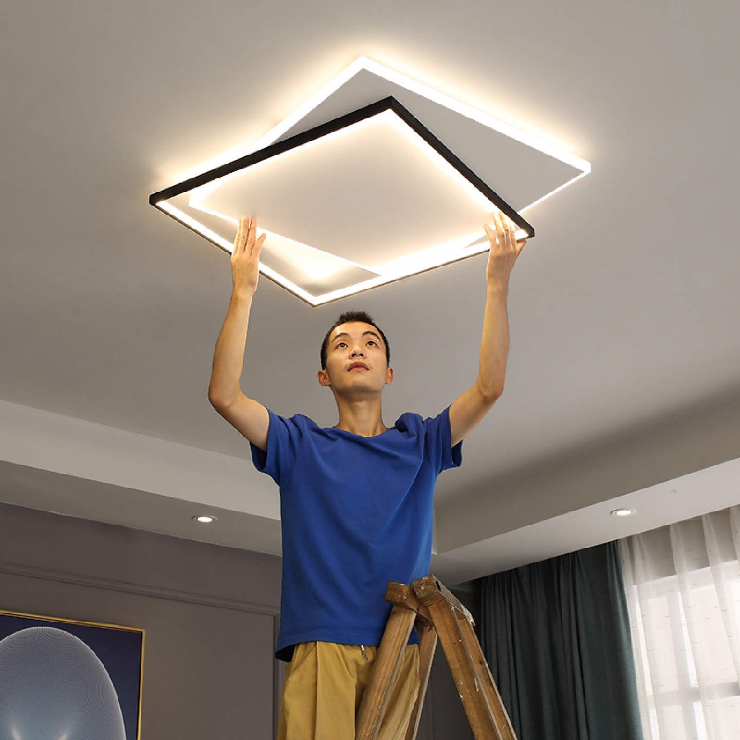 2023年新款客厅灯具主灯led简约现代大气北欧极简卧室吸顶灯套餐