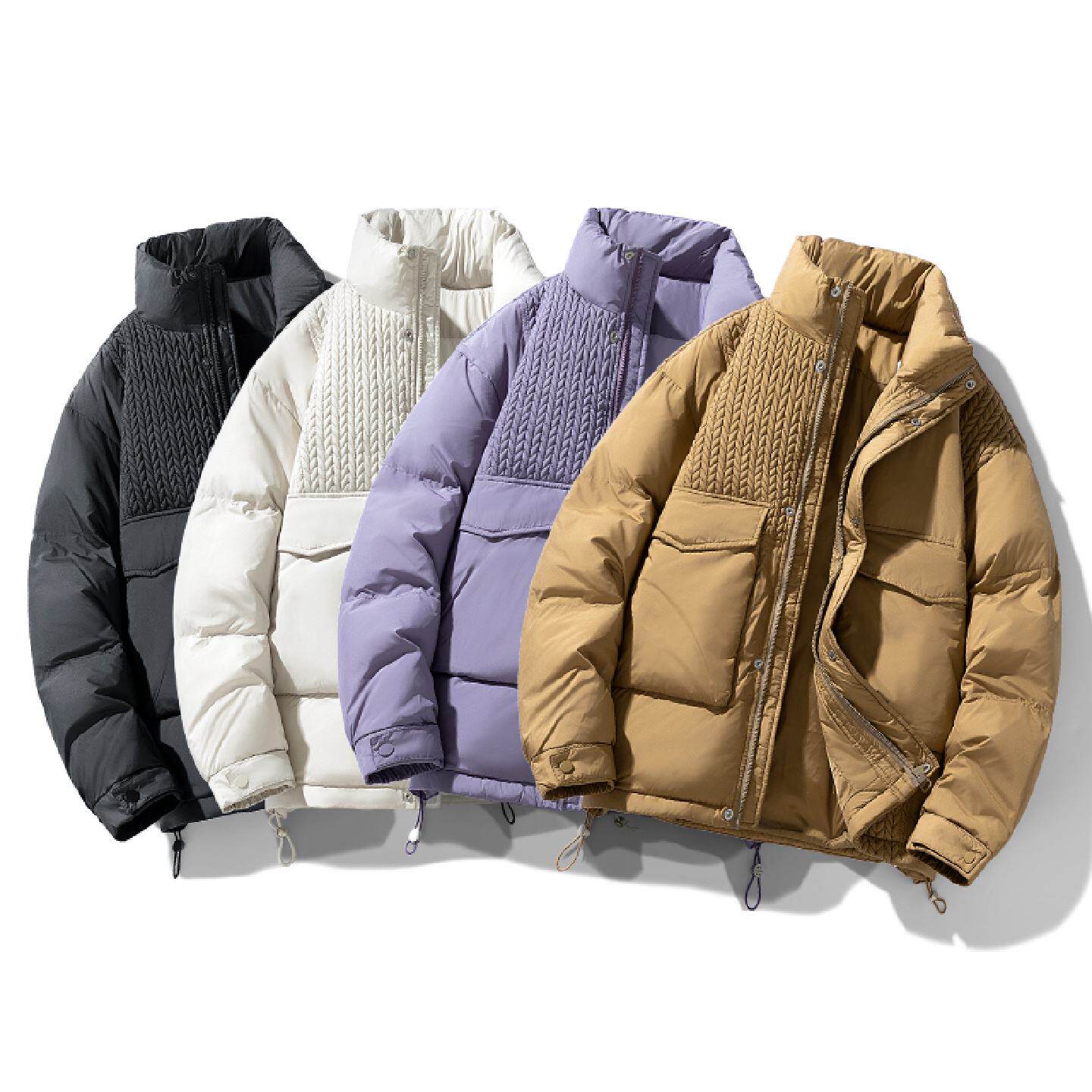 2026冬季白鸭绒立领羽绒服男款新款工装宽松加厚保暖潮牌外套男士