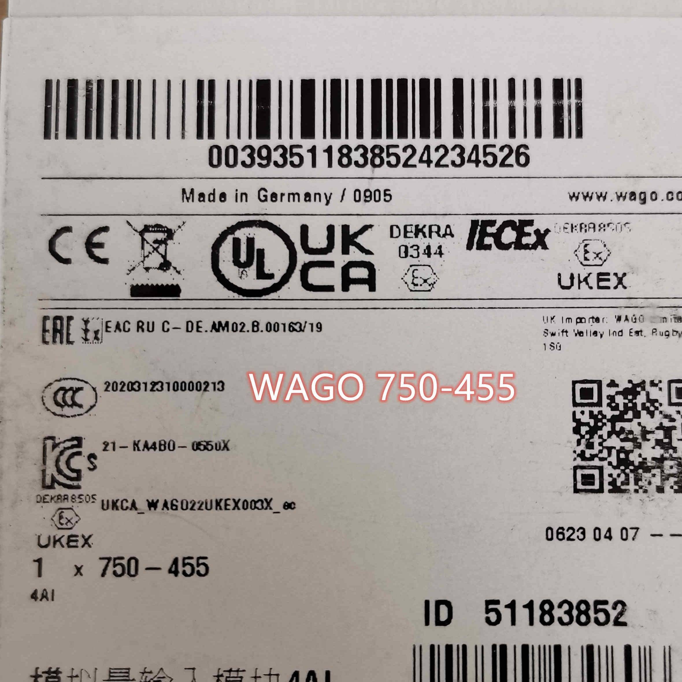 配件德国进口万可WAGO 750-455 750-555 750-554模拟量议价议价