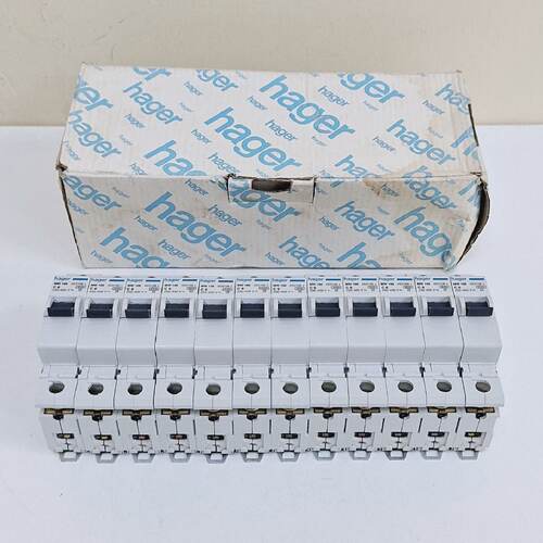 Hager MW106  C6A Circuit Breaker 1 Pole 3KA 230400V Box of 1