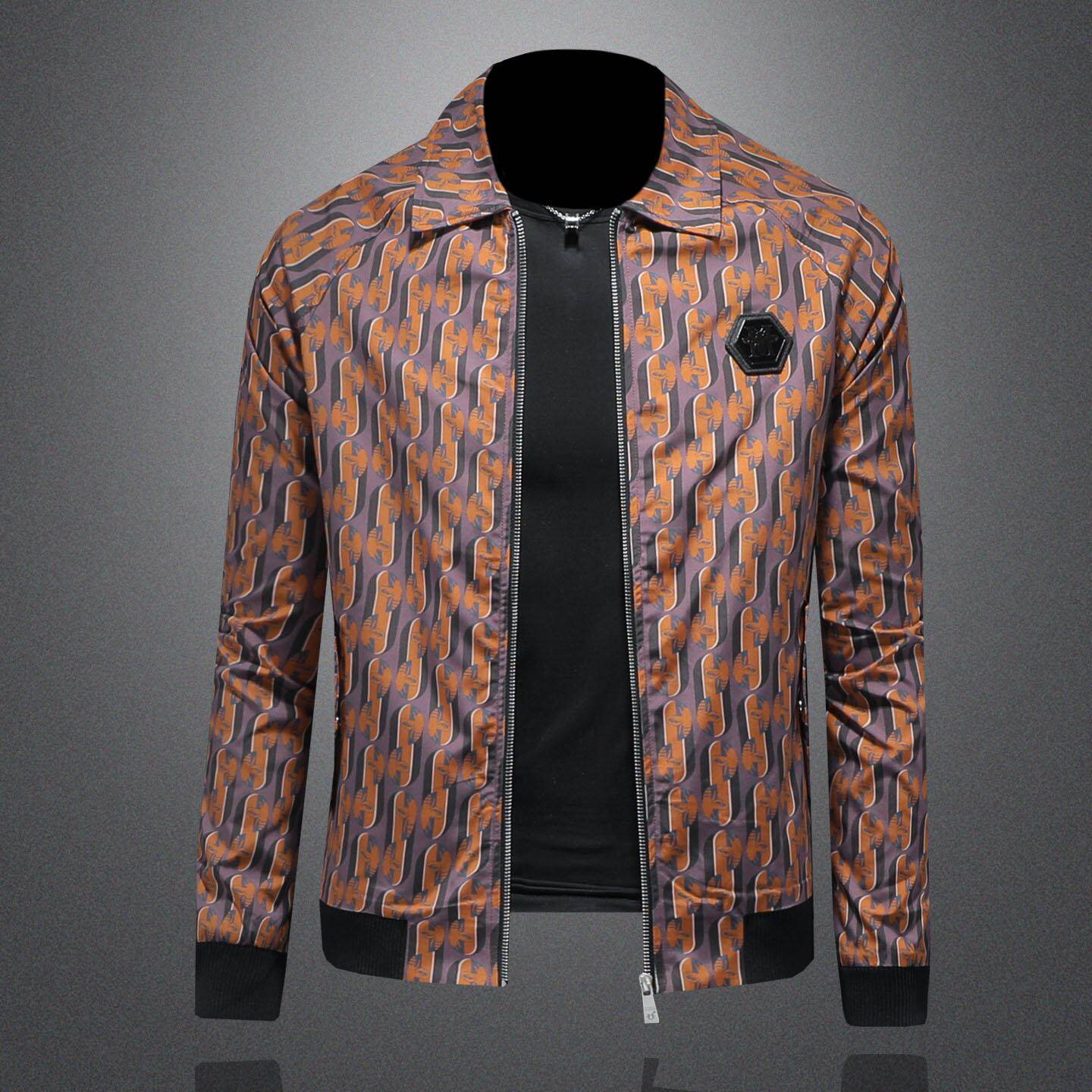 欧洲站翻领夹克男士痞帅设计感外套时尚轻奢新款潮牌高端休闲上衣