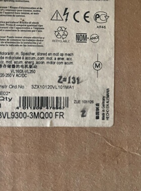 西门子电机驱动器型号3VL93003MQ00FR德国议价