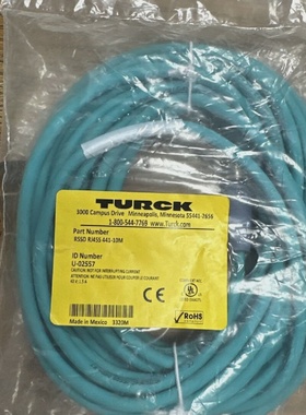 TURCK RSSD RJ455 44110M CORDSET M12 MALE STRAIGHT TO RJ45S 1