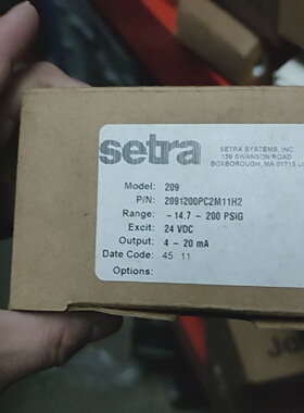 询-Setra西特209系列压力传感器2091变送器2091