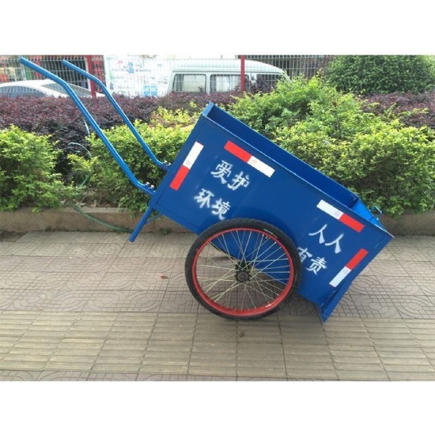 翻斗车工地两轮劳动手推搬运省力建筑水泥灰斗上料拉砖家用垃圾车