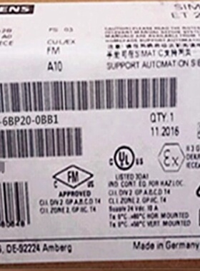 议价西门子6ES7193-6BP20-0BB1 ET200SP模块6ES71936BP200BB1CPUX